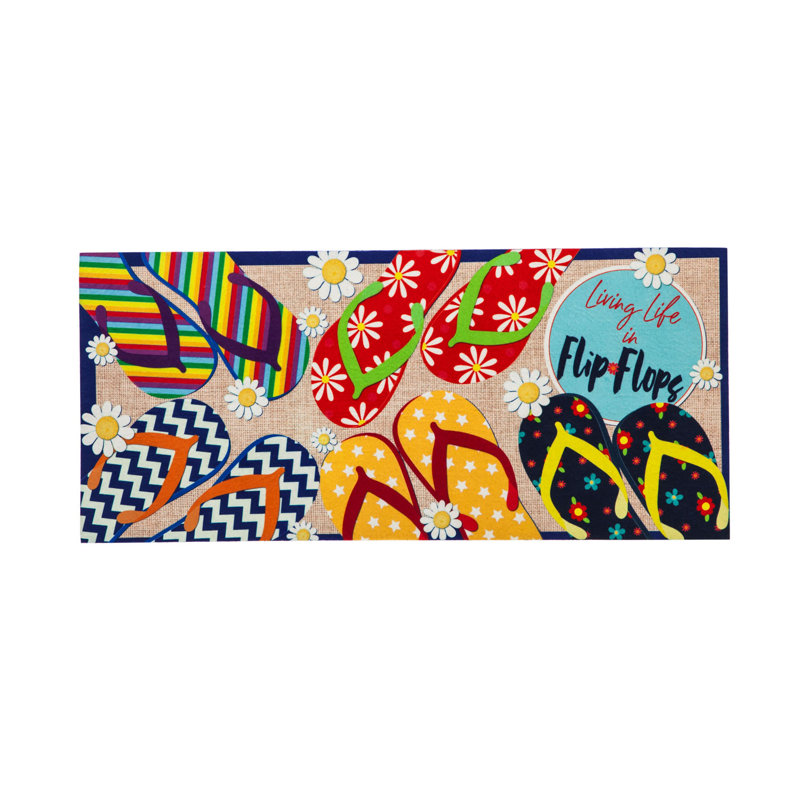 Tapis de plage antidérapant 22 po x 10 po Sassafras Beach