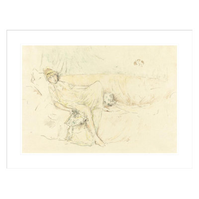 «Draped Silhouette Inclinable» par James McNeill Whistler - Impression Giclée encadrée