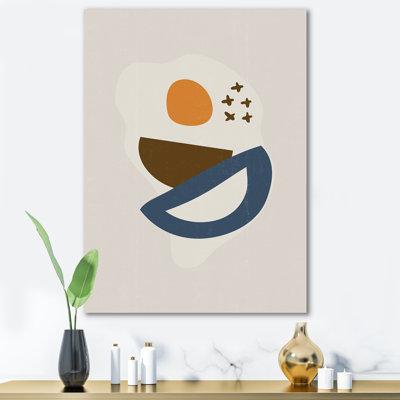 «Abstract Sun Moon Geometric Print I», impression sur toile