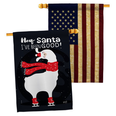 Drapeau de maison en polyester 2 côtés 4 pi x 3 pi 4 po Winter Yard