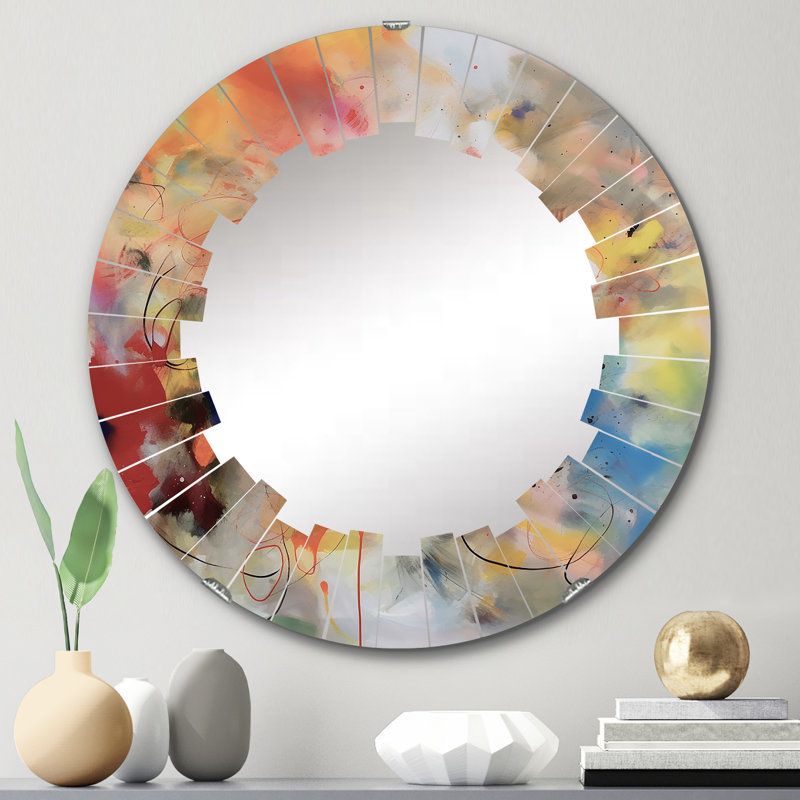 Willodene - Miroir mural moderne rond, 24 po x 24 po