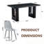 Ensemble de table de salle à manger 5 pièces avec table rectangulaire et pieds robustes-770110652
