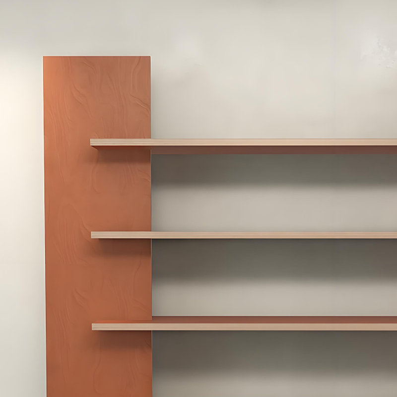 Bibliothèque durable et tendance, (5 tablettes) H 70,8 po x l 47,2 po x P 15,7 po, Brun-rouge