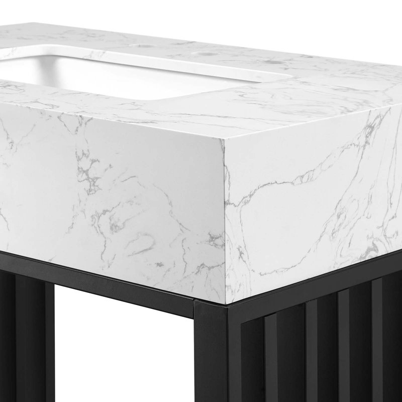 Meuble-lavabo 30 po Modway Gridiron, Noir
