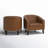 Boney 2- Piece 29" Wide Tufted Faux Leather Barrel Club Chair-88292653