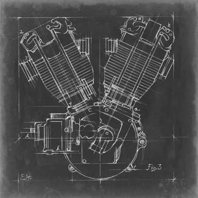 Plan du moteur de la moto III
