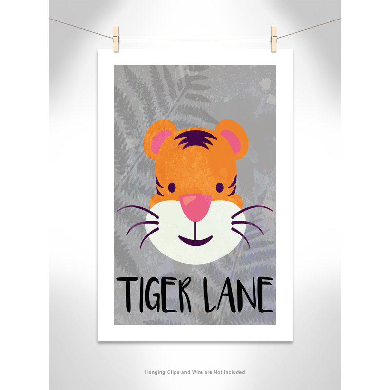 Impression sur papier Tigert Lane Tiger Lane, H 36 po x l 24 po x P 1 po, Papier