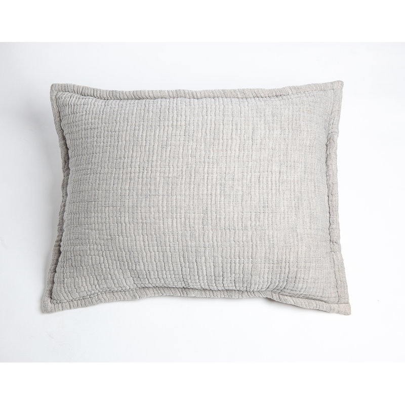 Dorius Reversible Sham, Standard, Light Gray