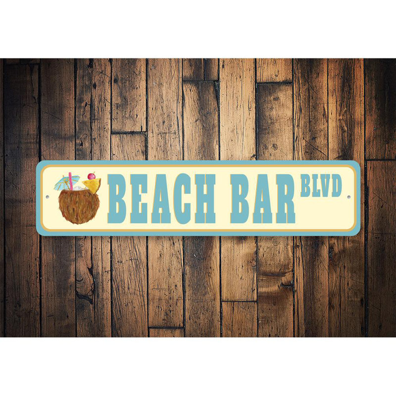 Plaque de plage en aluminium, H 4 po x l 18 po x P 0,04 po