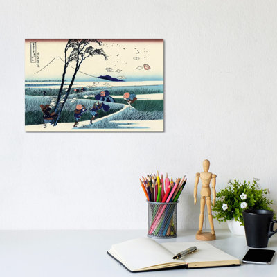 Ejiri In The Suruga Province, C by Katsushika Hokusai - Wrapped Canvas Print