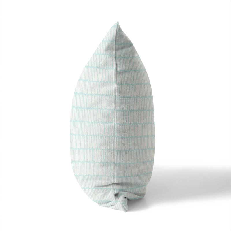 Coussin Ricky Row, Bleu clair / rayures bleues, H 20 po x l 20 po