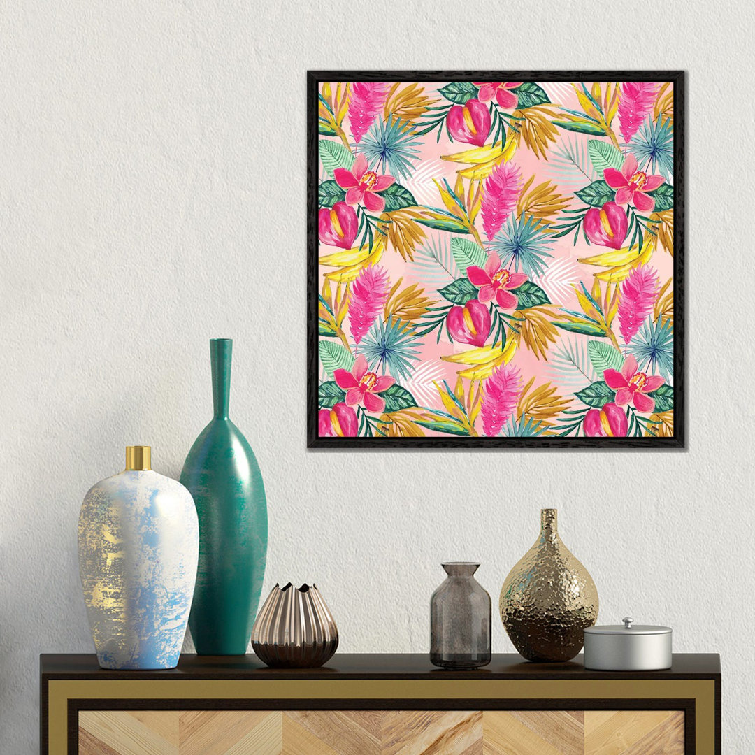 Tropical Pink von Sara Berrenson - Galerie-verpackte Leinwand Giclée auf Leinwand