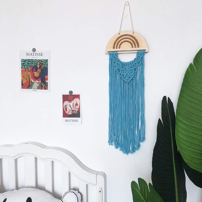 Hand Woven Cotton Tapestry, Blue