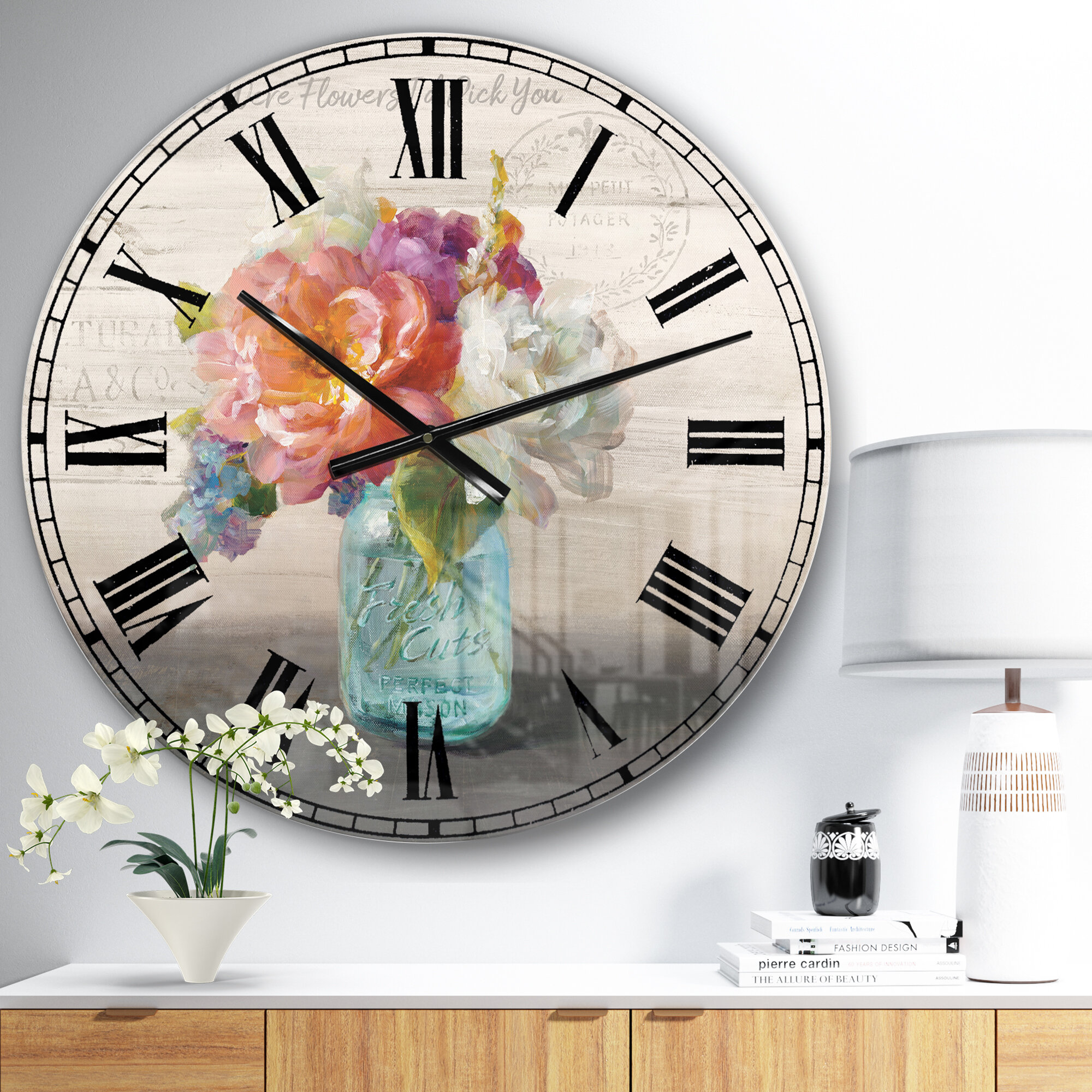 The Twillery Co.® Swigart Oversized Farmhouse Wall Clock & Reviews ...