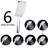 Shower Head With 6 Spray Modes - Detachable, Optimize Flow, Square Mounted Handheld Faucet In Modes, Arm Included