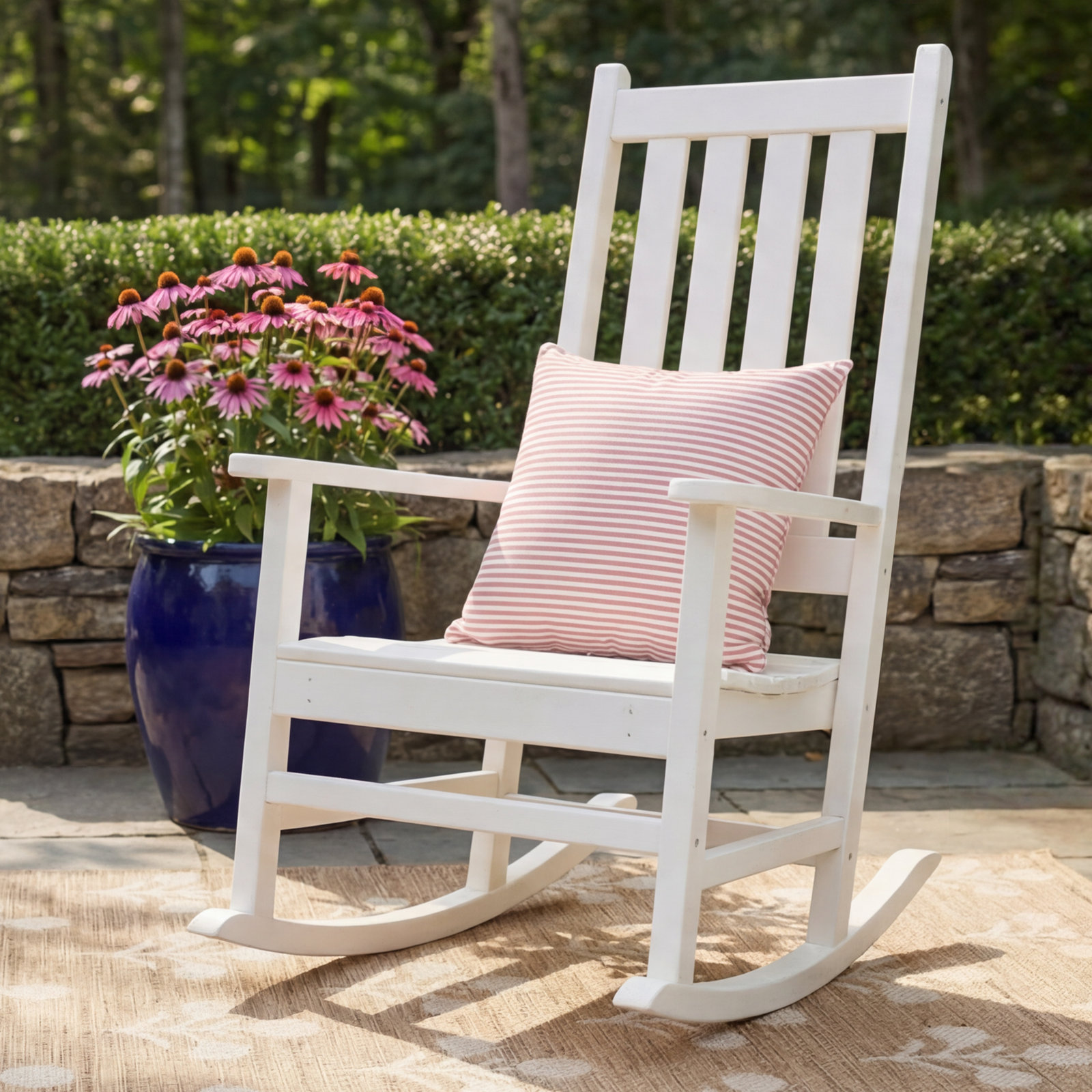 POLYWOOD® Vineyard Patio Rocking Chair, White