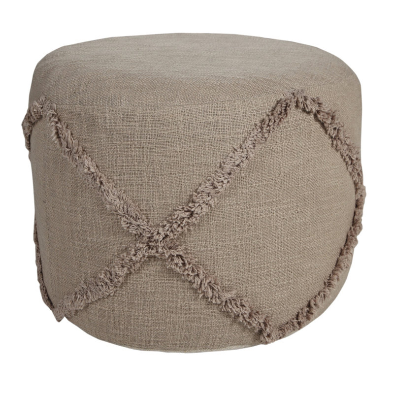 Repose-pieds cylindrique en coton 18 po