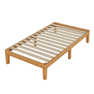  Solid Wood Platform Bed Frame, Natural Pine, No Box Spring Needed, Underbed Storage – Twin, Full, Queen, King