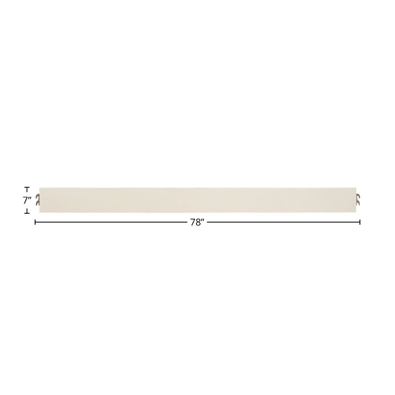 Rail de lit en bois massif Charte, Blanc