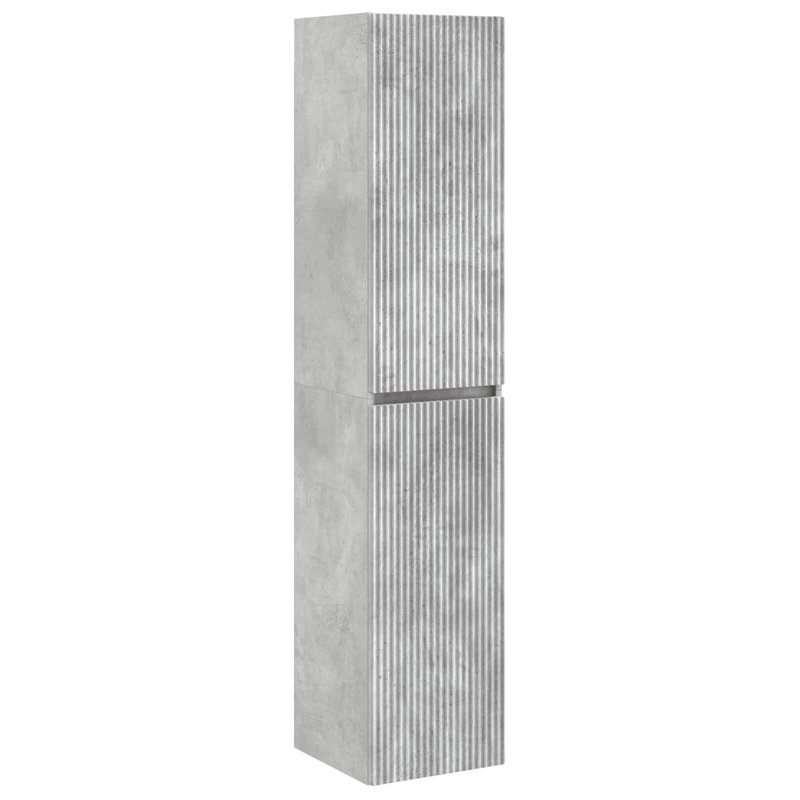Engineered Wood Linen Cabinet, Concrete Grey