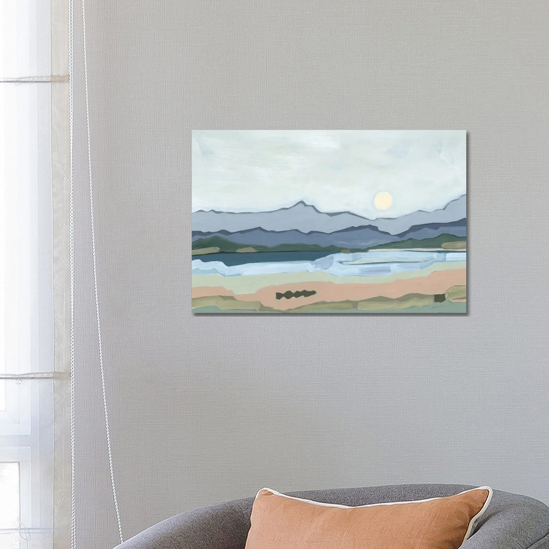 Moonrise Over The Valley, 2023 by Andrea Mejia - Gallery-Wrapped Canvas Giclée on Canvas