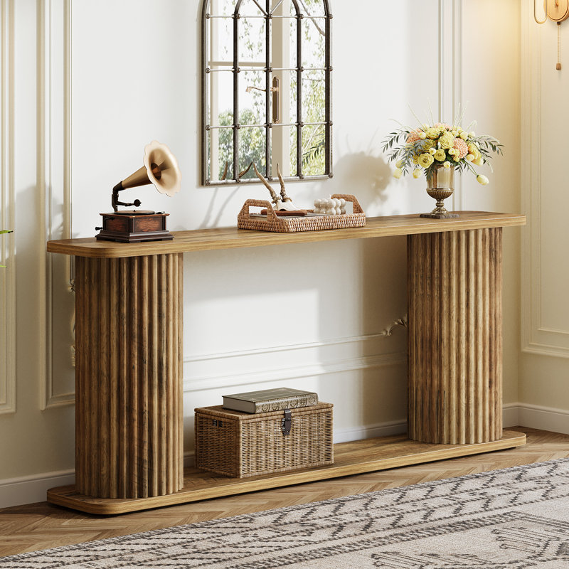 Console 63 po avec tablettes