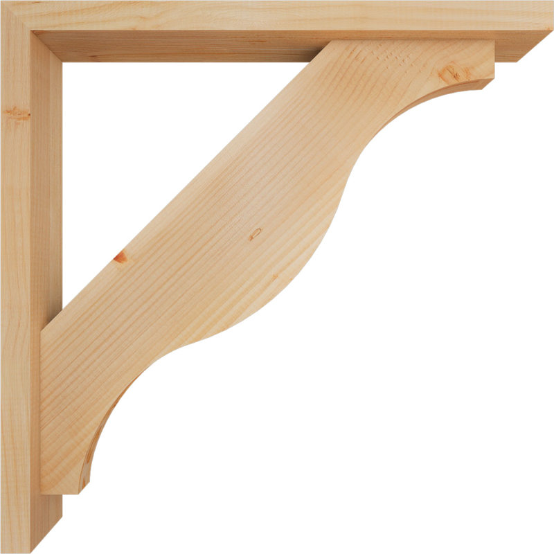 Support Funston Block avec support décalé, 28 po x 28 po, Sapin Douglas de l 3 1/2 (lisse)