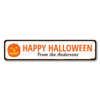 Plaque en aluminium Jack-O-Lantern