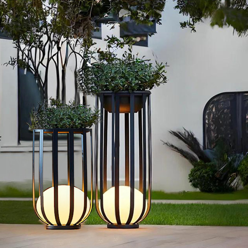 VIVZONE LED Outdoor Floor Lamp Set of 2 | Wayfair