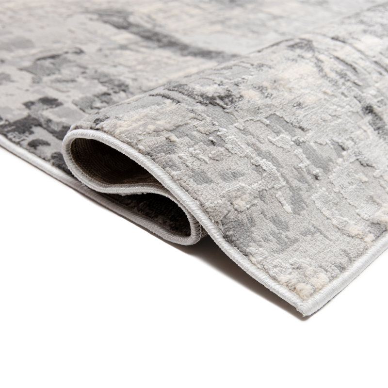 Tapis crème / gris foncé Arimi, Rectangle de 5 pi x 8 pi