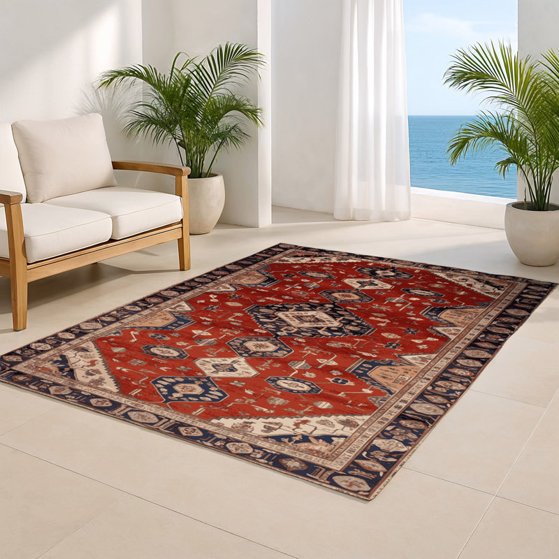 Tapis d'intérieur et d'extérieur brun Persian, Rectangulaire 2 pi x 3 pi