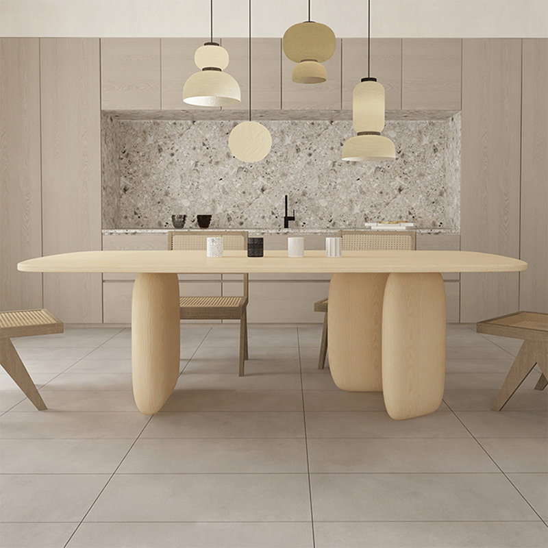 Table de salle à manger Burlywood, H 29,53 po x L 62,99 po x l 31,5 po, Bois