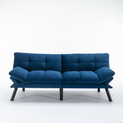 Modernflex Navy Blue Convertible Folding Sofa Bed – Modern Sleeper Couch For Living Room, Bedroom, Or Office