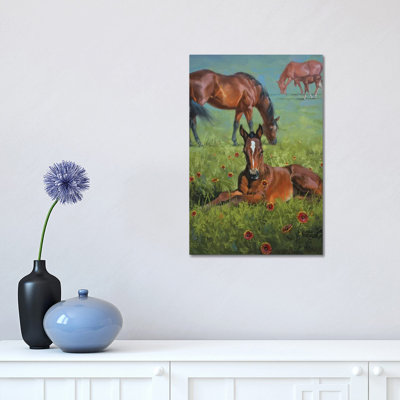 Indian Blanket 1 Piece Wrapped Canvas Wall Art
