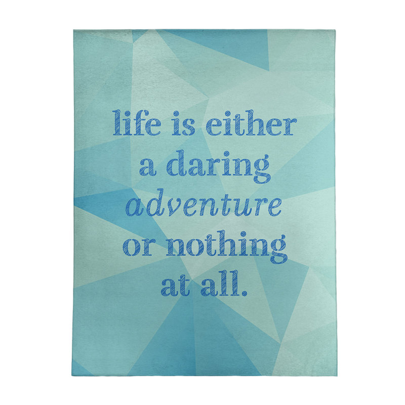 Tapis en poly-chenille life quote, Rectangle 5 pi x 7 pi
