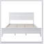 Lit plateforme moderne en bois massif blanc