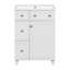 Armoire de meuble-lavabo 24 po avec lavabo intégré en résine, 2 tiroirs, 1 porte - facile à nettoyer, grand espace de rangement