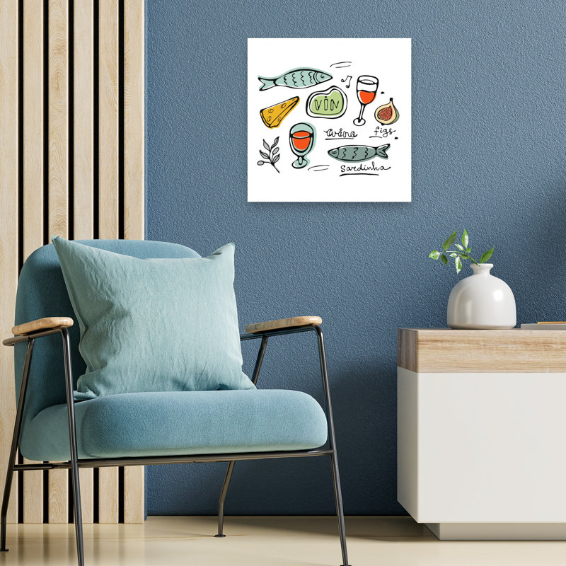 «Rustic Food Delights», art mural contemporain, 18" H x 18" W