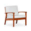 Chaise à assise profonde en eucalyptus, finition huilée naturelle, coussins bourgogne-117842759-117842758
