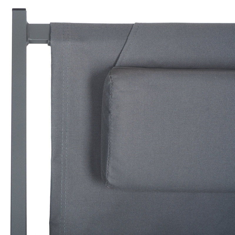 Hensel Folding Deck Chair, Silver/Gray