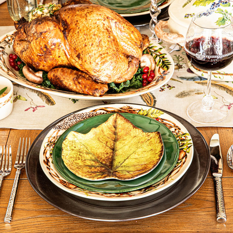 Forest Walk Leaf Plate Assorted 4 - Piece Set