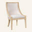Chaise rembourrée avec garniture cloutée