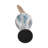 Glass Metal Decorative Jar with Sculpted Aluminum Circular Lid Modern Coastal Style Home Accent-363723870