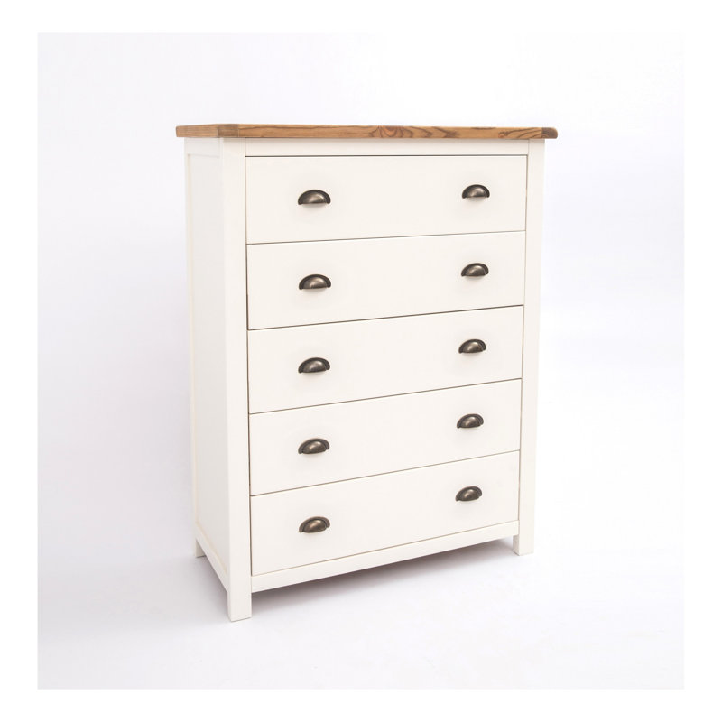 90 cm W Chest of 5 Drawers