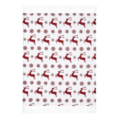 Scandia Snowflake Hand Woven Throw Blanket
