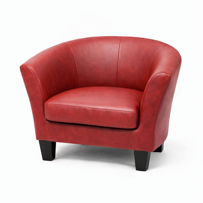 Fauteuil d'appoint en similicuir, Red