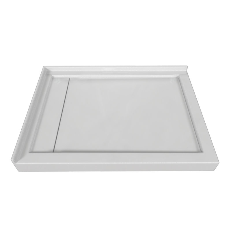 Signature 48'' W 36'' D Rectangular Double Shower Base, Right