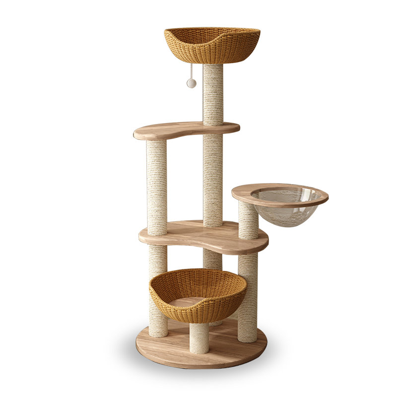 5-Tiers Cat Tree with Cat Condons,Perch,Scratching Posts