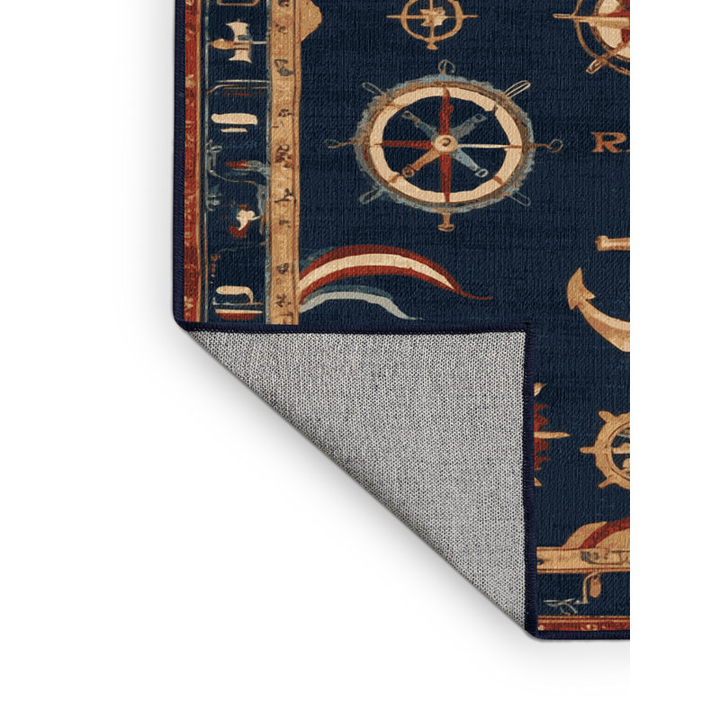 Tapis turc gris lavable à la machine, Rond 7 pi