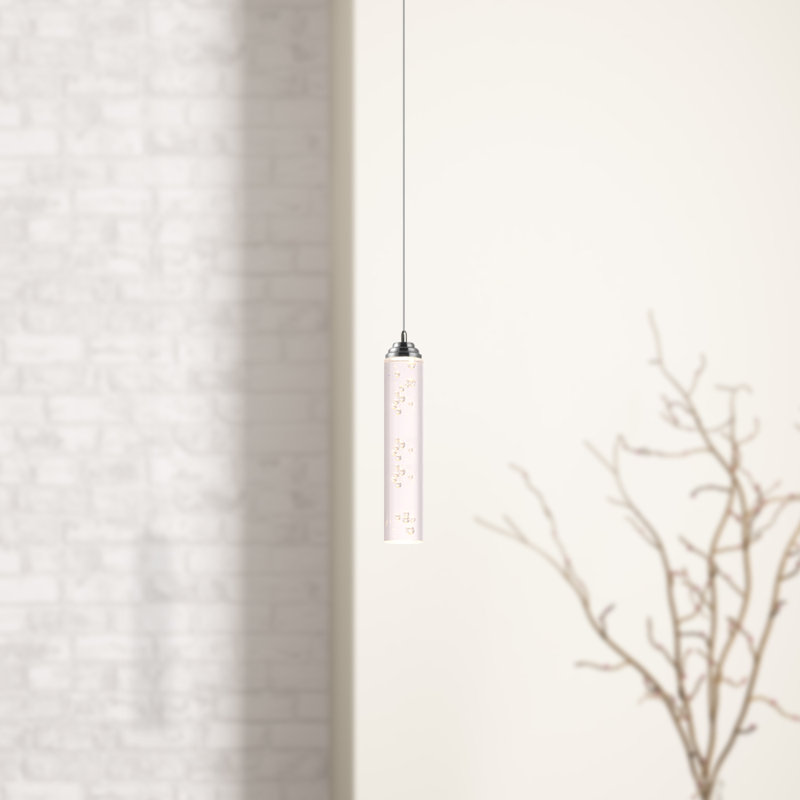 Luminaire suspendu cylindrique 1 lumière Ardrie, H 8,7 po x l 1,8 po x p 1,8 po
